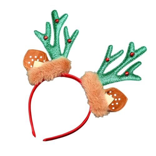 MLWSKERTY Pelzige Stirnbandfoto Requisiten Lustige Stirnband Party Glocken Karaoke Party Haare Hoop Weihnachtsgeweih Für Weihnachtsbühne von MLWSKERTY