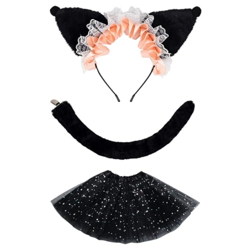 MLWSKERTY Plüsch-Stirnband mit niedlichem Katzen-Design, tolle Kopfbedeckung für tägliche Outfits, Party-Accessoires oder Foto-Requisiten von MLWSKERTY