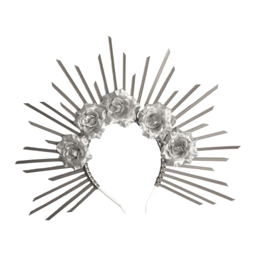 MLWSKERTY Rocker Blume Haarband künstlerische Gothic Kopfbedeckung für Party Cosplay Zubehör für Musik Festivals Nachtclubs Wohnhaus von MLWSKERTY