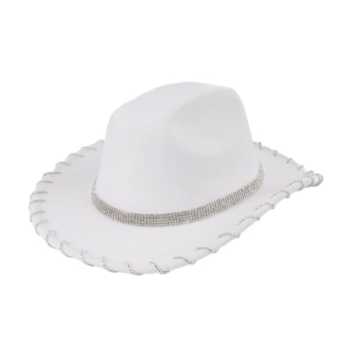 MLWSKERTY Sparkling Crystal Cowboy Hats Belt Für Junggeselle Party Cowboy Hüte Für Schauspieler Schauspielerin MLWSKERTY Sparkling Crystal Cowboy Hats Belt Für Junggeselle Party Cowboy Hüte Für Schauspieler Schauspielerin von MLWSKERTY