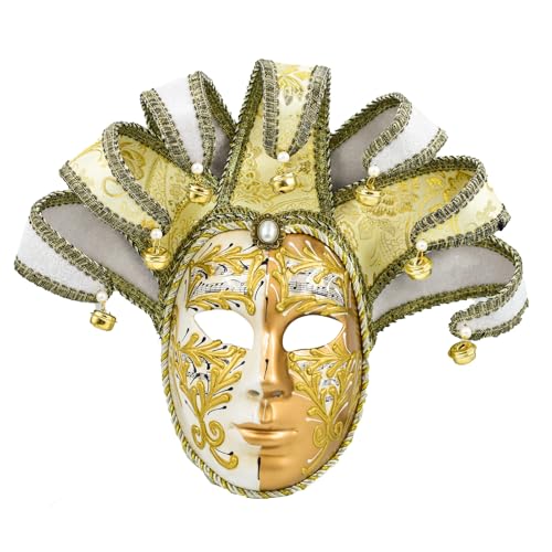 MLWSKERTY Venezianer Comedy Cosplay Maske Masquerade Venezianer Maske Für Halloween Party Mardi Gras Wall Dekorationen Maske MLWSKERTY Venezianer Comedy Cosplay Maske Masquerade Venezianer Maske Für Halloween Party Mardi Gras Wall Dekorationen Maske von MLWSKERTY