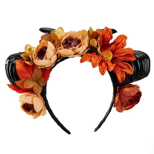 MLWSKERTY Weiche und bequeme Stirnbänder für Halloween-Kostüme, Kopfbedeckung mit niedlichen Blumendetails, geeignet für verschiedene Anlässe von MLWSKERTY