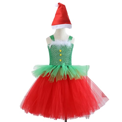 MLWSKERTY Weihnachten Dress Up Outfit Weihnachten Kostüm Accessoires Mit Kleid Und Weihnachtshut Für Mädchen Weihnachten MLWSKERTY Weihnachten Dress Up Outfit Weihnachten Kostüm Accessoires Mit Kleid Und Weihnachtshut Für Mädchen Weihnachten von MLWSKERTY