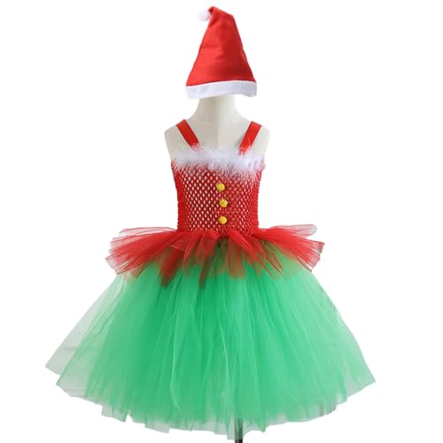 MLWSKERTY Weihnachten Dress Up Outfit Weihnachten Kostüm Accessoires Mit Kleid Und Weihnachtshut Für Mädchen Weihnachten MLWSKERTY Weihnachten Dress Up Outfit Weihnachten Kostüm Accessoires Mit Kleid Und Weihnachtshut Für Mädchen Weihnachten von MLWSKERTY