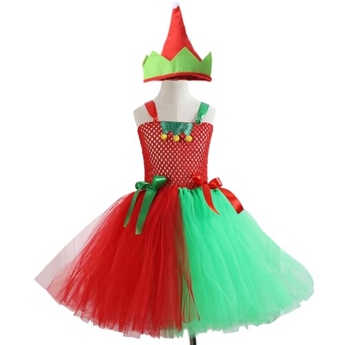 MLWSKERTY Weihnachten Dress Up Outfit Weihnachten Kostüm Accessoires Mit Kleid Und Weihnachtshut Für Mädchen Weihnachten MLWSKERTY Weihnachten Dress Up Outfit Weihnachten Kostüm Accessoires Mit Kleid Und Weihnachtshut Für Mädchen Weihnachten von MLWSKERTY