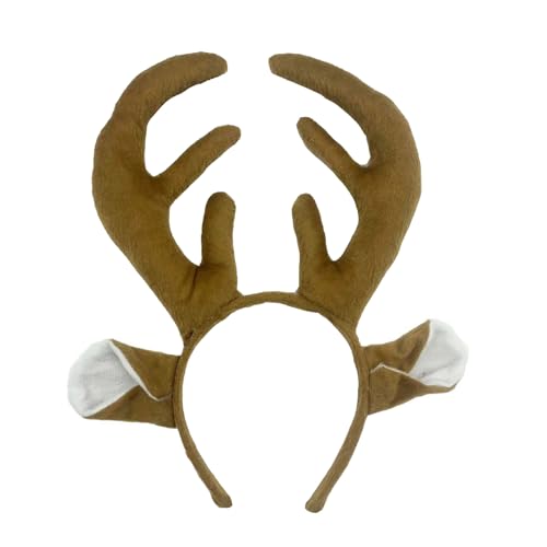 MLWSKERTY Weihnachtshirschkostüm Für Frauen Mädchen Weihnachten Hirsch Ohrstirnband Hirsch Heck Nase Rock Halloween Amimal Outfit Accessoire von MLWSKERTY