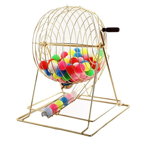MLYYYDSS Lotterie-Zeichenmaschine, automatische Lotteriemaschine, Bingo-Käfig, Tombola-Rotationsmaschine aus Metall, mit digitalen Kugeln, 50/100, 100 Kugeln, Farbe von MLYYYDSS