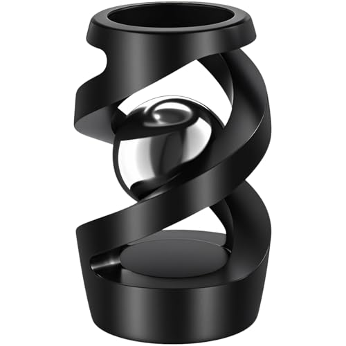 Kinetisches Schreibtischspielzeug, Kinetische optische Täuschung, Kinetischer Fidget Spinner, Cooles Gadget für den Schreibtisch, Stress- und Angstbewältigung mit rotierendem Spinner Ball (Schwarz) von MLZTINGR