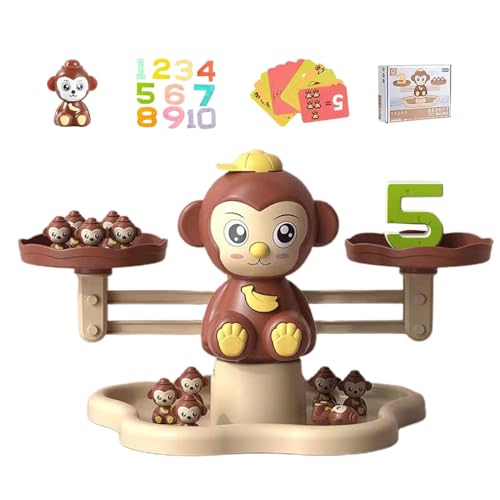 MLqkpwy Balance-Zählspielzeug, Balance-Mathe-Spielzeug, Vorschul-Dinosaurier-Balance-Zählspielzeug, Vorschulpädagogische Mathematikspiele für Kinder im Alter von 3–5 Jahren, Spielzeug für Mädchen und von MLqkpwy