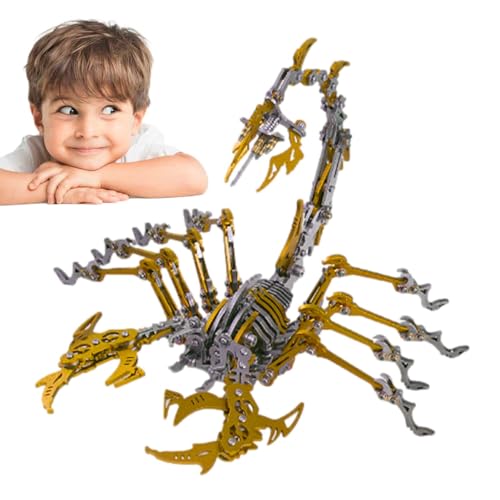 MLqkpwy Metallpuzzle für Erwachsene, Metallpuzzle Skorpion | Realistisches Skorpion-Modell-Set, realistischer Skorpion mit beweglichem Gelenk, Modellbausätze, Ornamente von MLqkpwy