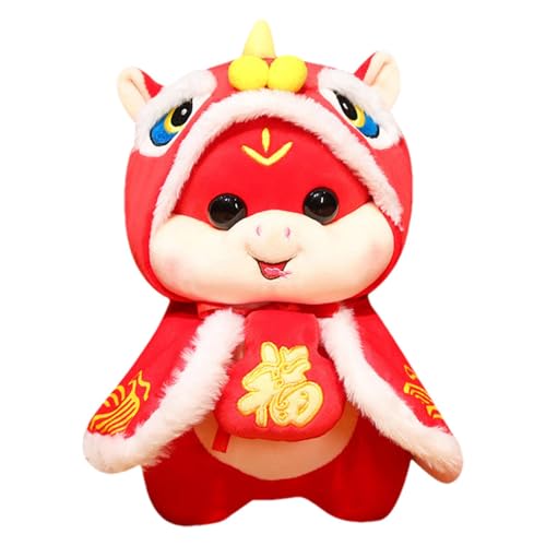 MLqkpwy Schlange Plüschtier Maskottchen Schlange | Schlange Schlange Maskottchen Traditionelles chinesisches Maskottchen – Dekoratives Kissen mit Tieren zum Kuscheln, Frühlingsfest, Jahr von MLqkpwy