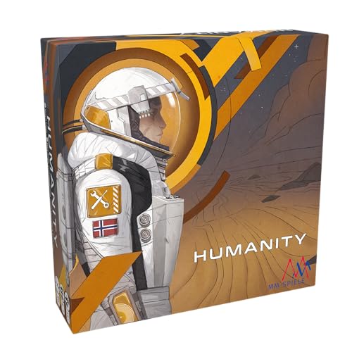 MM SPIELE, Humanity, Strategiespiel, Erkunde den Saturnmond Titan, Baue Deine Basis, Führe Experimente durch, Perfekt für Wissenschaftsfreunde und Strategen, Für 2–4 Spieler ab 14 Jahren von MM Spiele