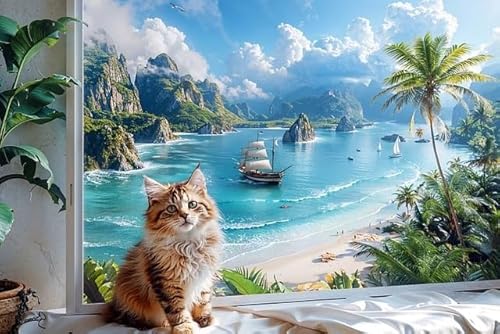 Cat Island Illustrations, 5000-teiliges Puzzle-Set, wunderschön illustrierte Puzzles, lehrreiche und unterhaltsame Puzzles, lustige Puzzles, kreative Festivals Cat Island Illustrations, 5000-teiliges Puzzle-Set, wunderschön illustrierte Puzzles, lehrreiche und unterhaltsame Puzzles, lustige Puzzles, kreative Festivals von MMACPUZZLE