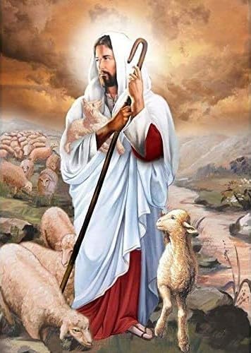 Jesus und das Schaf – 1000-teiliges Holzpuzzle – ab 14 Jahren von MMACPUZZLE