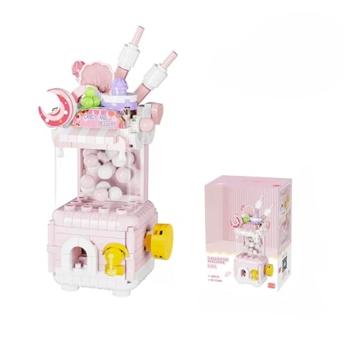 MMALQMl Mini Kapsel Spielzeug Automat Bausteine für Heimdekoration Party Favors Geschenke für Kinder und Erwachsene (Rosa) von MMALQMI