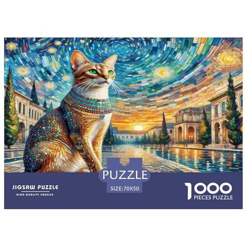 Ägyptische Katze 1000 Teile Tier Puzzles Premium Quality Familienspiel - Home Room Decoration Für Erwachsene, Familien Passen Buntes Spielzeug 70x50cm/1000pcs Ägyptische Katze 1000 Teile Tier Puzzles Premium Quality Familienspiel - Home Room Decoration Für Erwachsene, Familien Passen Buntes Spielzeug 70x50cm/1000pcs von MMDASBVPE