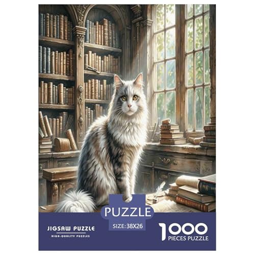Ägyptische Katze 1000 Teile Tier Puzzles Premium Quality Familienspiel - Home Room Decoration Für Erwachsene Und Kinder Ab 12 Jahren Buntes Spielzeug 38x26cm/1000pcs von MMDASBVPE