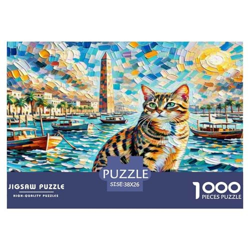 Ägyptische Katze 1000 Teile Tier Puzzles Premium Quality Familienspiel - Home Room Decoration Unterhaltung Für Erwachsene Und Kinder Buntes Spielzeug 38x26cm/1000pcs Ägyptische Katze 1000 Teile Tier Puzzles Premium Quality Familienspiel - Home Room Decoration Unterhaltung Für Erwachsene Und Kinder Buntes Spielzeug 38x26cm/1000pcs von MMDASBVPE