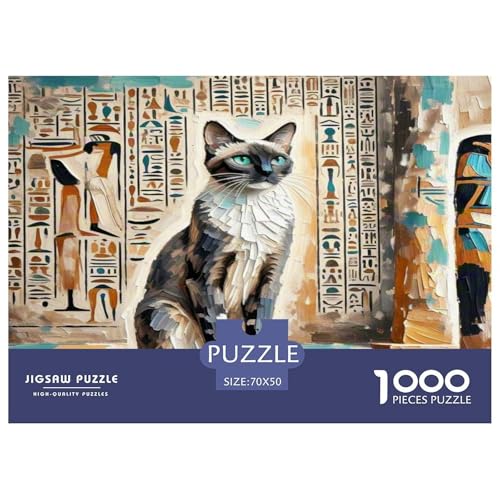 Ägyptische Katze 1000 Teile Tier Puzzles Premium Quality Pädagogisch - Home Room Decoration Für Erwachsene Und Kinder Ab 12 Jahren Buntes Spielzeug 70x50cm/1000pcs Ägyptische Katze 1000 Teile Tier Puzzles Premium Quality Pädagogisch - Home Room Decoration Für Erwachsene Und Kinder Ab 12 Jahren Buntes Spielzeug 70x50cm/1000pcs von MMDASBVPE