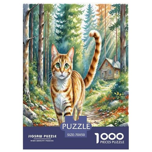 Abyssinischen 1000 Teile Tier Puzzles Premium Quality Familienspiel - Home Room Decoration Für Erwachsene Und Kinder Ab 12 Jahren Buntes Spielzeug 70x50cm/1000pcs von MMDASBVPE