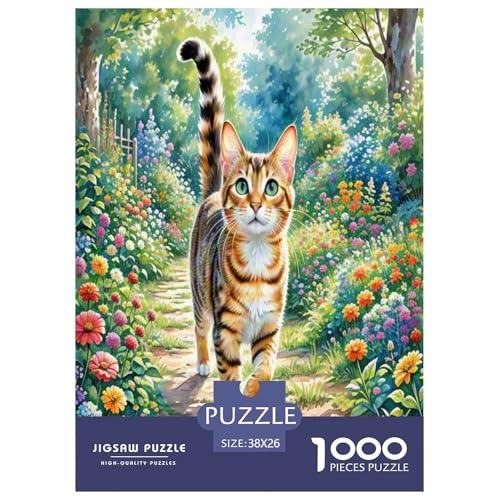 Abyssinischen 1000 Teile Tier Puzzles Premium Quality Pädagogisch - Home Room Decoration Für Erwachsene Und Kinder Ab 12 Jahren Buntes Spielzeug 38x26cm/1000pcs von MMDASBVPE