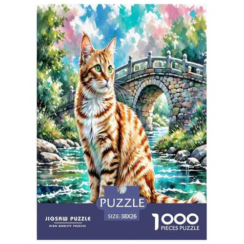 Abyssinischen 1000 Teile Tier Puzzles Premium Quality Pädagogisch - Home Room Decoration Für Erwachsene Und Kinder Ab 12 Jahren Buntes Spielzeug 38x26cm/1000pcs von MMDASBVPE