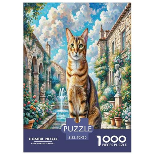 Abyssinischen 1000 Teile Tier Puzzles Premium Quality Pädagogisch - Home Room Decoration Für Erwachsene Und Kinder Ab 12 Jahren Buntes Spielzeug 70x50cm/1000pcs von MMDASBVPE