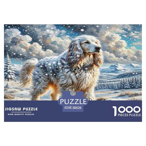 Afghanischer Hund 1000 Teile Tierhund Puzzles Herausforderndes Pädagogisch - Home Room Decoration Erwachsene Und Kinder Wertvoll Geschenk Für 38x26cm/1000pcs von MMDASBVPE