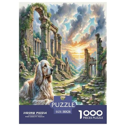 Afghanischer Hund 1000 Teile Tierhund Puzzles Herausforderndes Pädagogisch - Home Room Decoration Erwachsene Und Kinder Wertvoll Geschenk Für 38x26cm/1000pcs von MMDASBVPE