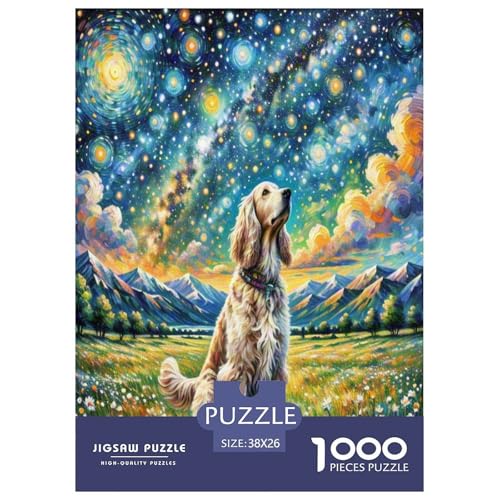 Afghanischer Hund 1000 Teile Tierhund Puzzles Premium Quality Pädagogisch - Home Room Decoration Erwachsene Und Kinder Wertvoll Geschenk Für 38x26cm/1000pcs von MMDASBVPE
