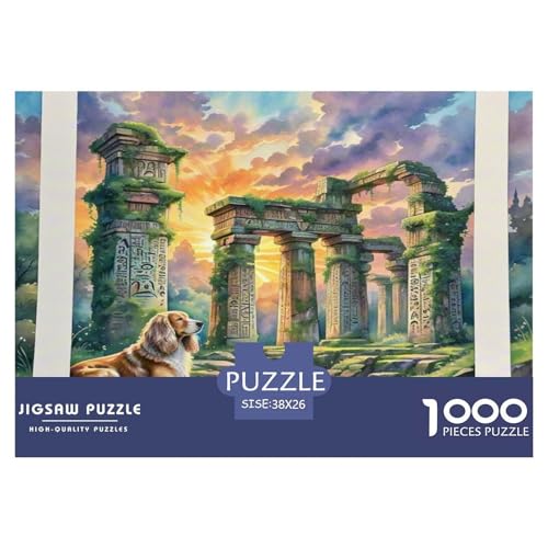 Afghanischer Hund 1000 Teile Tierhund Puzzles Premium Quality Pädagogisch - Home Room Decoration Erwachsene Und Kinder Wertvoll Geschenk Für 38x26cm/1000pcs von MMDASBVPE
