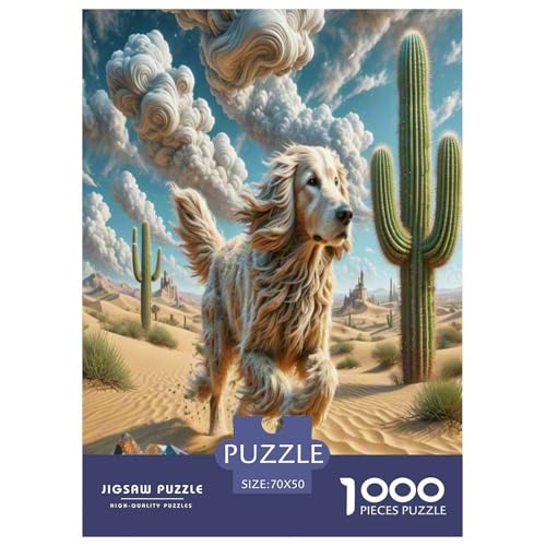 Afghanischer Hund 1000 Teile Tierhund Puzzles Premium Quality Pädagogisch - Home Room Decoration Für Erwachsene Und Kinder Ab 12 Jahren Geschenk Für Von 12 Jahren 70x50cm/1000pcs von MMDASBVPE