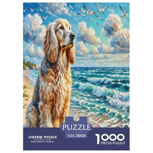 Afghanischer Hund 1000 Teile Tierhund Puzzles Premium Quality Pädagogisch - Home Room Decoration Für Erwachsene Und Kinder Ab 12 Jahren Wertvoll Geschenk Für 38x26cm/1000pcs von MMDASBVPE