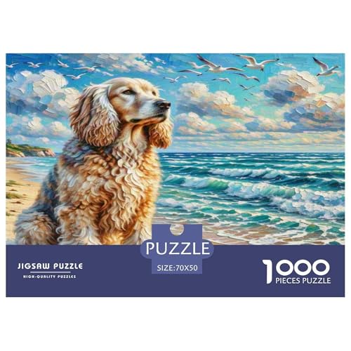 Afghanischer Hund 1000 Teile Tierhund Puzzles Premium Quality Pädagogisch - Home Room Decoration Unterhaltung Für Erwachsene Und Kinder Buntes Spielzeug 70x50cm/1000pcs von MMDASBVPE