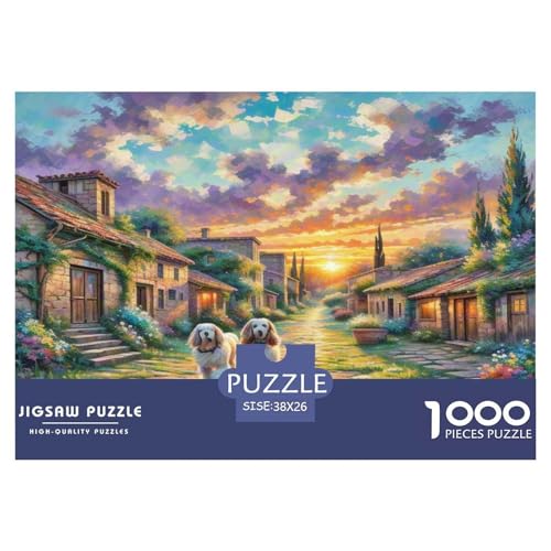 Afghanischer Hund 1000-teiliges Tierhund Puzzles Herausforderndes Pädagogisch - Home Room Decoration Erwachsene Und Kinder Wertvoll Geschenk Für 38x26cm/1000pcs von MMDASBVPE