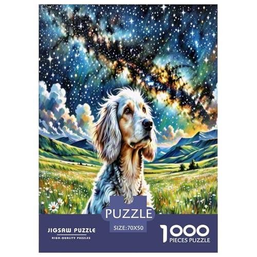 Afghanischer Hund 1000-teiliges Tierhund Puzzles Premium Quality Familienspiel - Home Room Decoration Erwachsene Und Kinder Buntes Spielzeug 70x50cm/1000pcs von MMDASBVPE