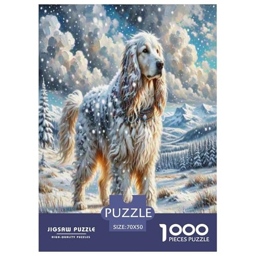 Afghanischer Hund 1000-teiliges Tierhund Puzzles Premium Quality Pädagogisch - Home Room Decoration Erwachsene Und Kinder Buntes Spielzeug 70x50cm/1000pcs von MMDASBVPE