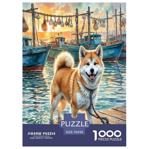Akita 1000 Teile Tierhund Puzzles Premium Quality Familienspiel - Home Room Decoration Für Erwachsene Und Kinder Ab 12 Jahren Geschenk Für Von 12 Jahren 70x50cm/1000pcs Akita 1000 Teile Tierhund Puzzles Premium Quality Familienspiel - Home Room Decoration Für Erwachsene Und Kinder Ab 12 Jahren Geschenk Für Von 12 Jahren 70x50cm/1000pcs von MMDASBVPE