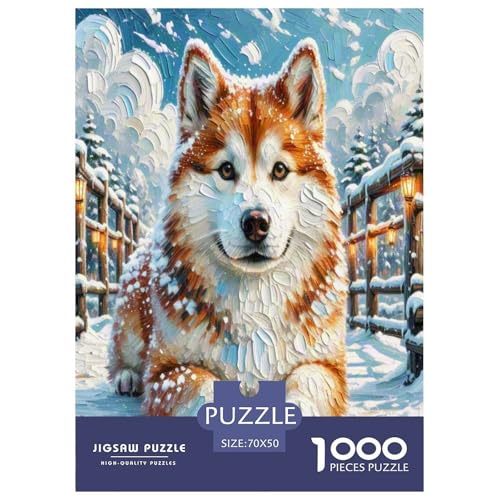 Akita 1000-teiliges Tierhund Puzzles Premium Quality Pädagogisch - Home Room Decoration Erwachsene Und Kinder Wertvoll Geschenk Für 70x50cm/1000pcs Akita 1000-teiliges Tierhund Puzzles Premium Quality Pädagogisch - Home Room Decoration Erwachsene Und Kinder Wertvoll Geschenk Für 70x50cm/1000pcs von MMDASBVPE