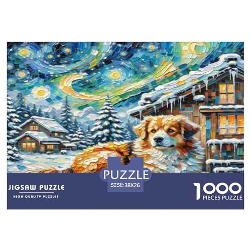 Akita 1000-teiliges Tierhund Puzzles Premium Quality Pädagogisch - Home Room Decoration Für Erwachsene Und Kinder Ab 12 Jahren Geschenk Für Von 12 Jahren 38x26cm/1000pcs von MMDASBVPE
