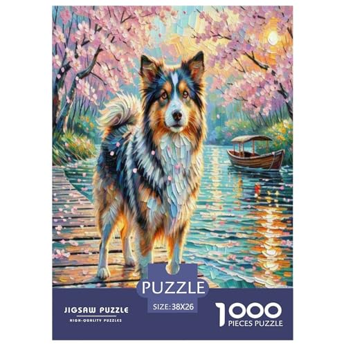 Akita 1000-teiliges Tierhund Puzzles Premium Quality Pädagogisch - Home Room Decoration Unterhaltung Für Erwachsene Und Kinder Geschenk Für Von 12 Jahren 38x26cm/1000pcs von MMDASBVPE