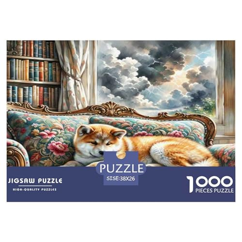 Akita Hund 1000 Teile Tierhund Puzzles Premium Quality Familienspiel - Home Room Decoration Für Erwachsene Und Kinder Ab 12 Jahren Wertvoll Geschenk Für 38x26cm/1000pcs Akita Hund 1000 Teile Tierhund Puzzles Premium Quality Familienspiel - Home Room Decoration Für Erwachsene Und Kinder Ab 12 Jahren Wertvoll Geschenk Für 38x26cm/1000pcs von MMDASBVPE