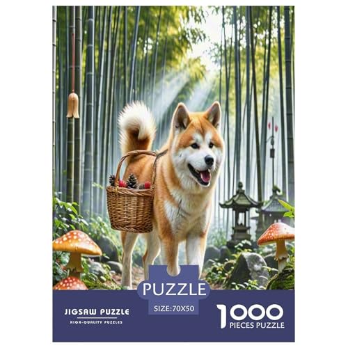 Akita Hund 1000-teiliges Tierhund Puzzles Premium Quality Pädagogisch - Home Room Decoration Für Erwachsene Und Kinder Ab 12 Jahren Wertvoll Geschenk Für 70x50cm/1000pcs Akita Hund 1000-teiliges Tierhund Puzzles Premium Quality Pädagogisch - Home Room Decoration Für Erwachsene Und Kinder Ab 12 Jahren Wertvoll Geschenk Für 70x50cm/1000pcs von MMDASBVPE