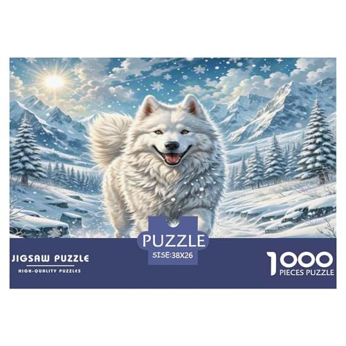 Alaska 1000 Teile Tierhund Puzzles Premium Quality Familienspiel - Home Room Decoration Erwachsene Und Kinder Geschenk Für Von 12 Jahren 38x26cm/1000pcs von MMDASBVPE
