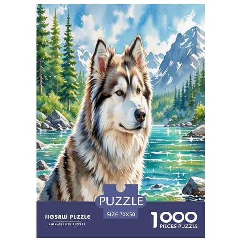 Alaskan Schlittenhund 1000 Teile Tierhund Puzzles Premium Quality Pädagogisch - Home Room Decoration Unterhaltung Für Erwachsene Und Kinder Geschenk Für Von 12 Jahren 70x50cm/1000pcs Alaskan Schlittenhund 1000 Teile Tierhund Puzzles Premium Quality Pädagogisch - Home Room Decoration Unterhaltung Für Erwachsene Und Kinder Geschenk Für Von 12 Jahren 70x50cm/1000pcs von MMDASBVPE