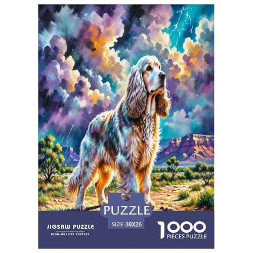 Amerikanischer Cocker Spaniel 1000 Teile Tierhund Puzzles Premium Quality Pädagogisch - Home Room Decoration Für Erwachsene, Familien Passen Buntes Spielzeug 38x26cm/1000pcs von MMDASBVPE