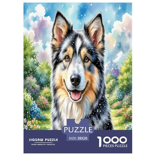 Amerikanischer Eskimo Hund 1000 Teile Tierhund Puzzles Premium Quality Familienspiel - Home Room Decoration Für Erwachsene Und Kinder Ab 12 Jahren Buntes Spielzeug 38x26cm/1000pcs von MMDASBVPE