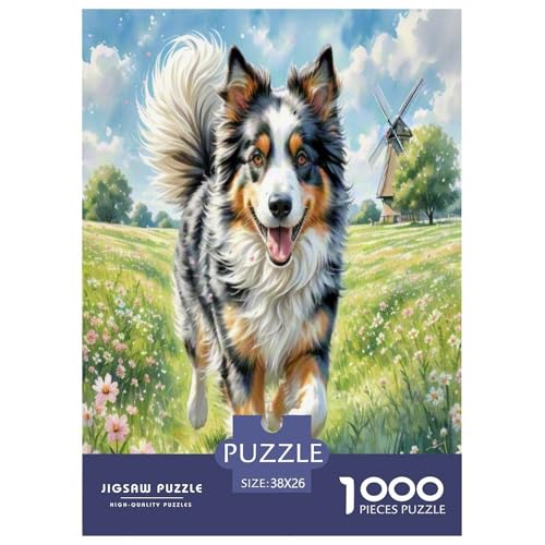 Amerikanischer Eskimo Hund 1000 Teile Tierhund Puzzles Premium Quality Pädagogisch - Home Room Decoration Unterhaltung Für Erwachsene Und Kinder Geschenk Für Von 12 Jahren 38x26cm/1000pcs von MMDASBVPE