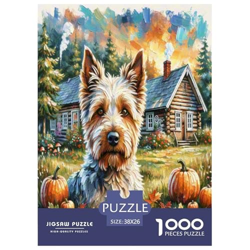 Amerikanischer Staffordshire Terrier 1000 Teile Tierhund Puzzles Premium Quality Pädagogisch - Home Room Decoration Erwachsene Und Kinder Buntes Spielzeug 38x26cm/1000pcs von MMDASBVPE