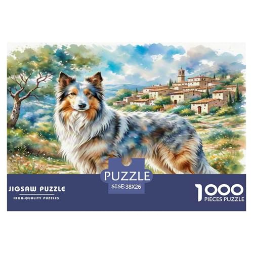 Anatolischer Hirte 1000 Teile Tierhund Puzzles Premium Quality Familienspiel - Home Room Decoration Erwachsene Und Kinder Buntes Spielzeug 38x26cm/1000pcs von MMDASBVPE
